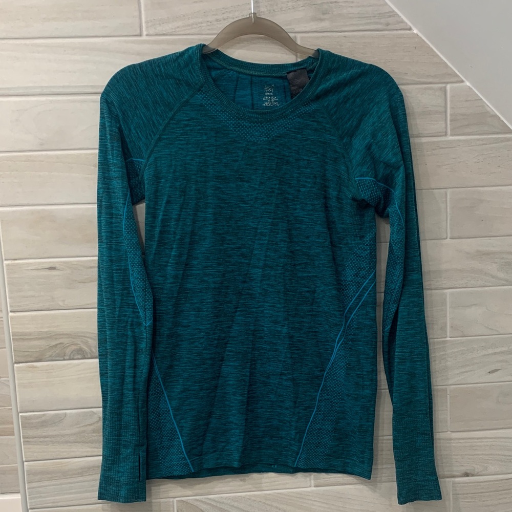 Teal Long Sleeve Athletic Top